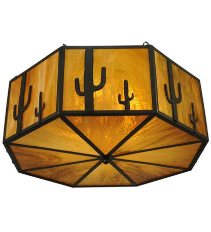 Southwest 8 Light 28" Wide Semi-Flush Drum Ceiling Fixture