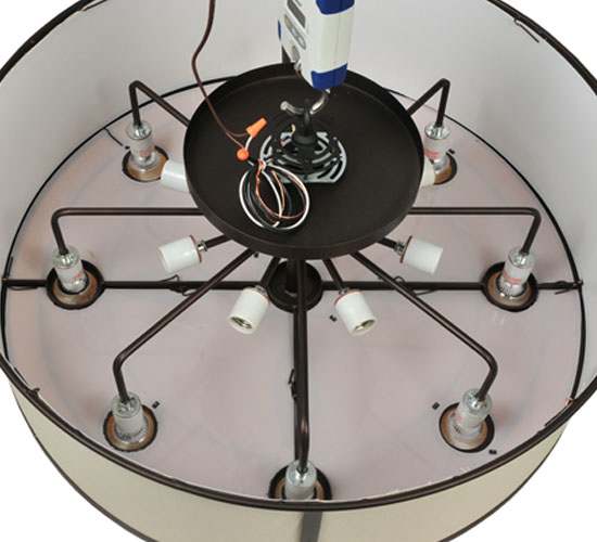 Cilindro Valence 8 Light 30" Wide Flush Mount Drum Ceiling Fixture