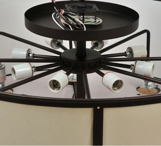 Cilindro Valence 8 Light 30" Wide Flush Mount Drum Ceiling Fixture