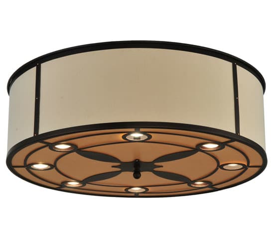 Cilindro Valence 8 Light 30" Wide Flush Mount Drum Ceiling Fixture