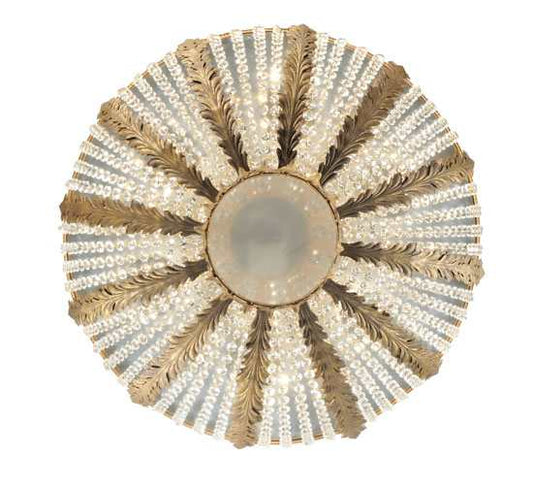Chrisanne 5 Light 33" Wide Flush Mount Bowl Ceiling Fixture - Chrome Finish