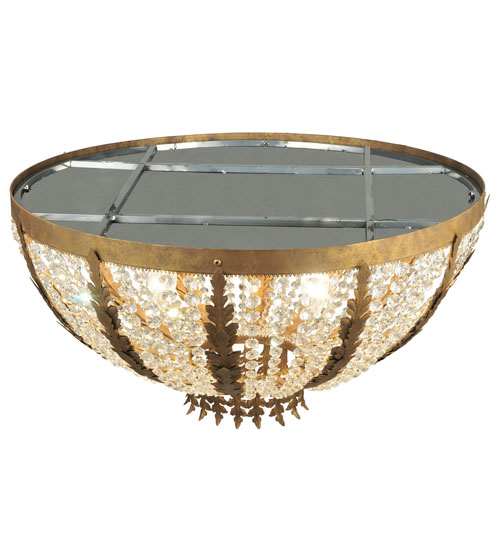 Chrisanne 5 Light 33" Wide Flush Mount Bowl Ceiling Fixture - Chrome Finish