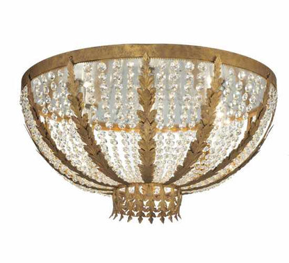 Chrisanne 5 Light 33" Wide Flush Mount Bowl Ceiling Fixture - Chrome Finish