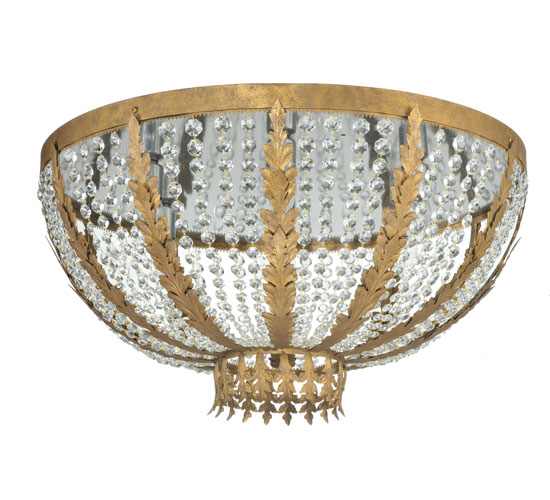 Chrisanne 5 Light 33" Wide Flush Mount Bowl Ceiling Fixture - Chrome Finish