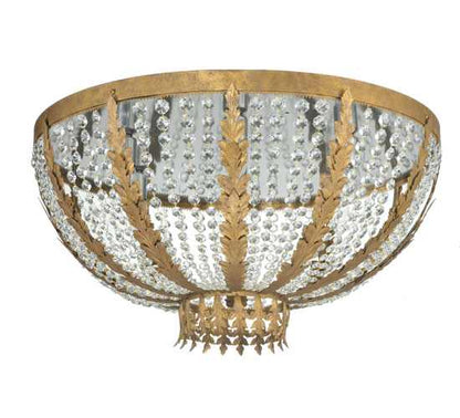Chrisanne 5 Light 33" Wide Flush Mount Bowl Ceiling Fixture - Chrome Finish