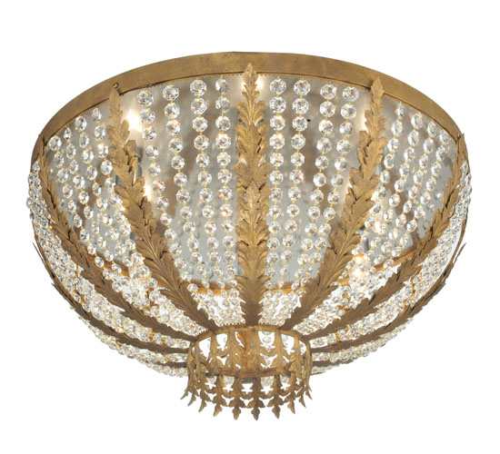 Chrisanne 5 Light 33" Wide Flush Mount Bowl Ceiling Fixture - Chrome Finish