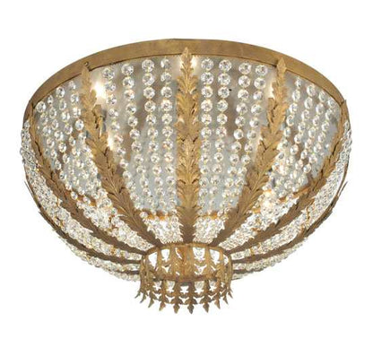Chrisanne 5 Light 33" Wide Flush Mount Bowl Ceiling Fixture - Chrome Finish