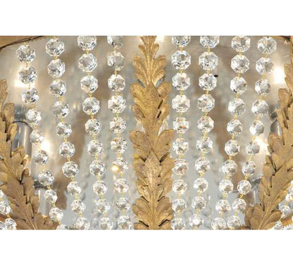 Chrisanne 5 Light 33" Wide Flush Mount Bowl Ceiling Fixture - Chrome Finish