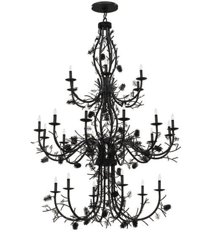Pinecone 24 Light 60" Wide Taper Candle Style Chandelier