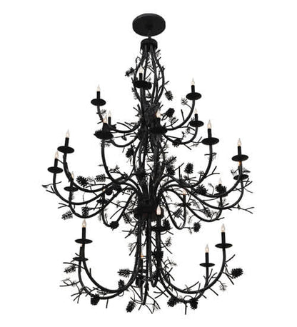 Pinecone 24 Light 60" Wide Taper Candle Style Chandelier