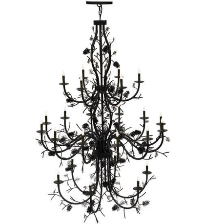 Pinecone 24 Light 60" Wide Taper Candle Style Chandelier