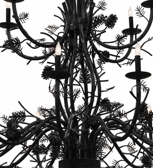 Pinecone 24 Light 60" Wide Taper Candle Style Chandelier