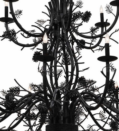 Pinecone 24 Light 60" Wide Taper Candle Style Chandelier