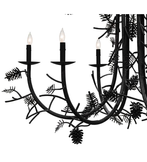 Pinecone 24 Light 60" Wide Taper Candle Style Chandelier