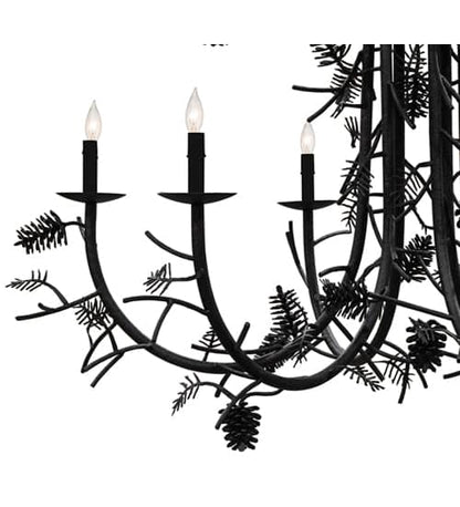 Pinecone 24 Light 60" Wide Taper Candle Style Chandelier