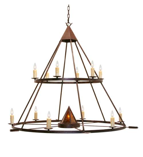 Desert Arrow 13 Light 60" Wide Taper Candle Style Chandelier