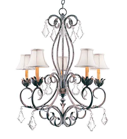 Felicia 5 Light 28" Wide Crystal Chandelier