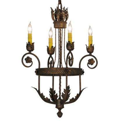 Meyda Tiffany Antonia 4 Light 18" Wide Taper Candle Style Chandelier