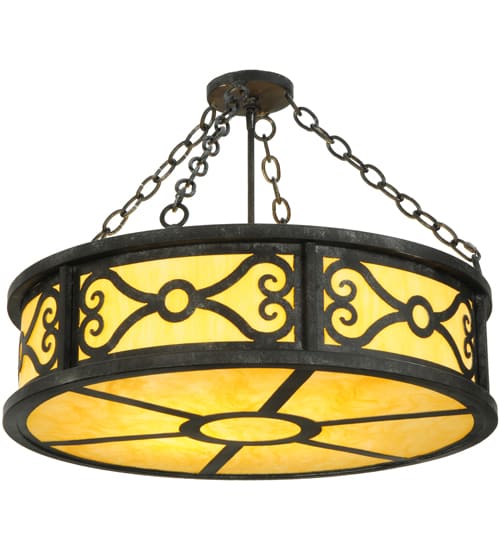 Donya 4 Light 26" Wide Semi-Flush Drum Ceiling Fixture - Cajun Spice Finish