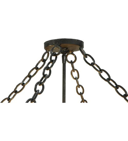 Donya 4 Light 26" Wide Semi-Flush Drum Ceiling Fixture - Cajun Spice Finish
