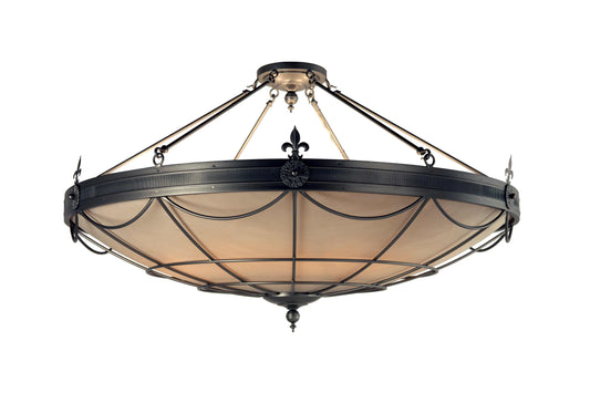 Halcyon 12 Light 60" Wide Semi-Flush Bowl Ceiling Fixture