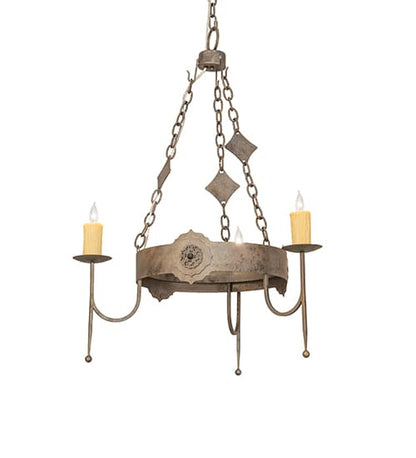 San Marino 3 Light 30" Wide Taper Candle Style Chandelier