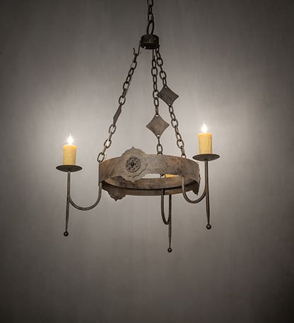 San Marino 3 Light 30" Wide Taper Candle Style Chandelier