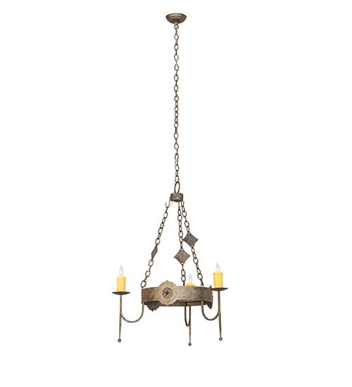 San Marino 3 Light 30" Wide Taper Candle Style Chandelier