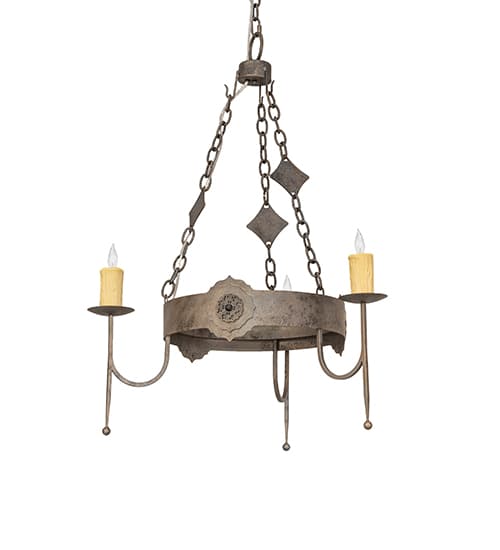 San Marino 3 Light 30" Wide Taper Candle Style Chandelier