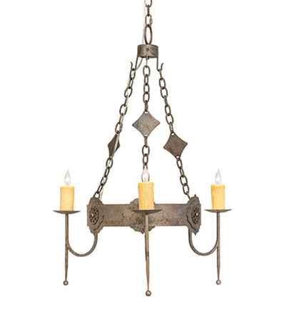 San Marino 3 Light 30" Wide Taper Candle Style Chandelier