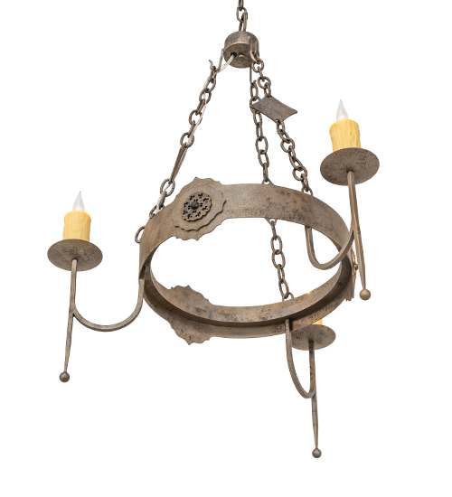 San Marino 3 Light 30" Wide Taper Candle Style Chandelier