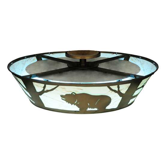 Grizzly Bear on the Loose 47" Wide LED Semi-Flush Ceiling Fixture