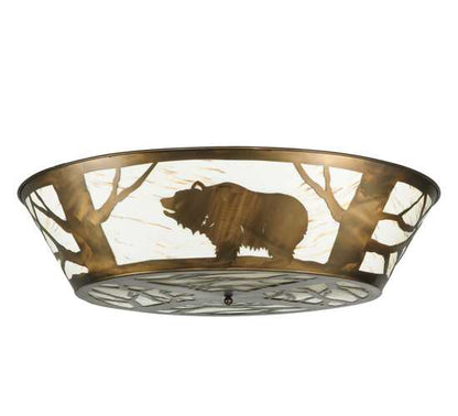 Grizzly Bear on the Loose 47" Wide LED Semi-Flush Ceiling Fixture