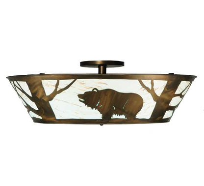 Grizzly Bear on the Loose 47" Wide LED Semi-Flush Ceiling Fixture