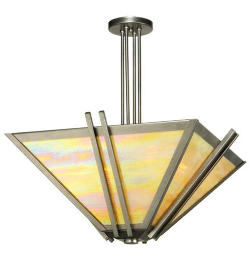Zeta 4 Light 33" Wide Semi-Flush Ceiling Fixture