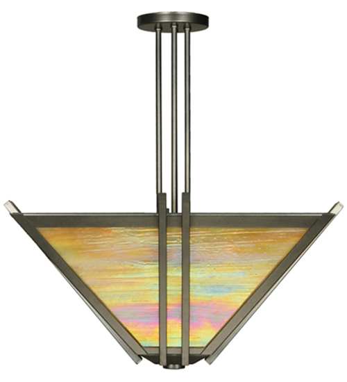 Zeta 4 Light 33" Wide Semi-Flush Ceiling Fixture