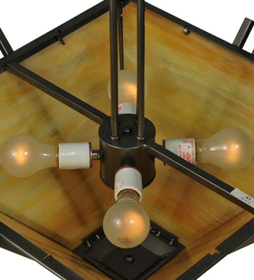 Zeta 4 Light 33" Wide Semi-Flush Ceiling Fixture