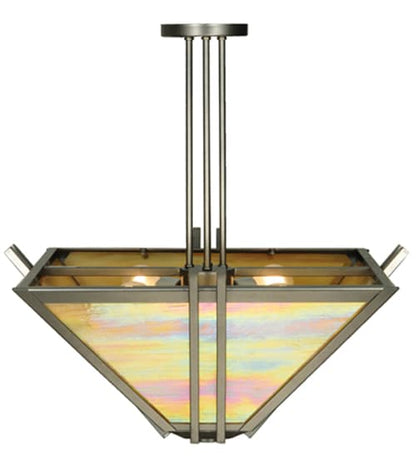 Zeta 4 Light 33" Wide Semi-Flush Ceiling Fixture