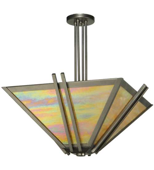 Zeta 4 Light 33" Wide Semi-Flush Ceiling Fixture