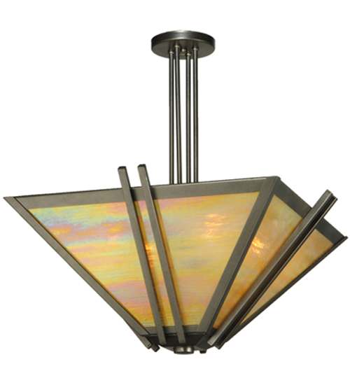 Zeta 4 Light 33" Wide Semi-Flush Ceiling Fixture