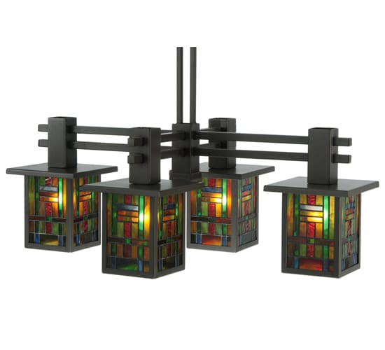Hausman Mission 4 Light 24" Wide Chandelier