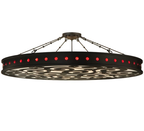Jules 16 Light 72" Wide Semi-Flush Drum Ceiling Fixture