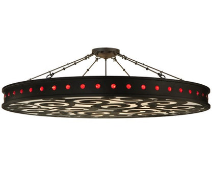 Jules 16 Light 72" Wide Semi-Flush Drum Ceiling Fixture