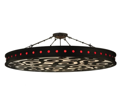 Jules 16 Light 72" Wide Semi-Flush Drum Ceiling Fixture