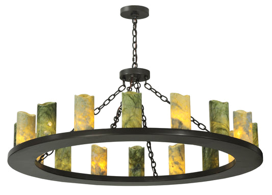 48" W Loxley Jadestone 16 Light Chandelier