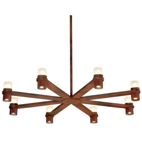 Etoiles 8 Light 73" Wide Wrought Iron Candle Style Chandelier