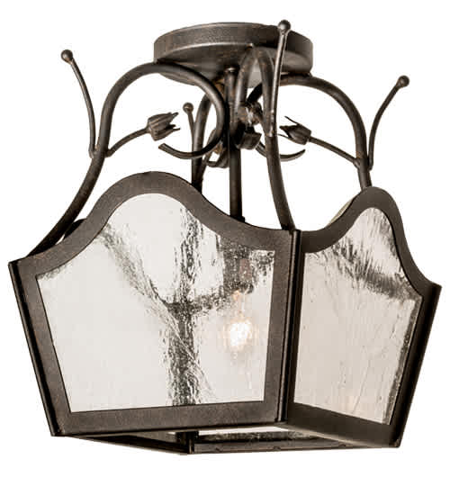 Terena 14" Wide Semi-Flush Square Ceiling Fixture