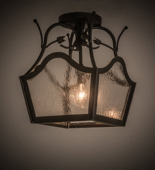 Terena 14" Wide Semi-Flush Square Ceiling Fixture