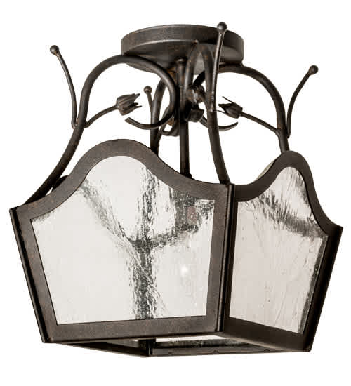Terena 14" Wide Semi-Flush Square Ceiling Fixture