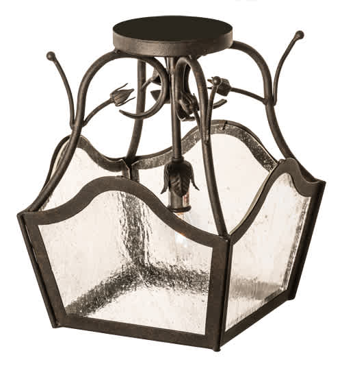 Terena 14" Wide Semi-Flush Square Ceiling Fixture